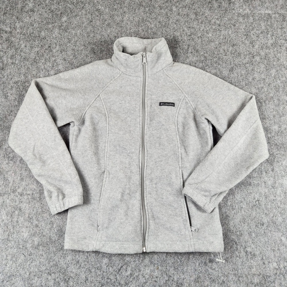 Columbia Benton Springs Fleece Jacket Women M Gray Full Zip Outdoor WL6439 - Picture 1 of 8